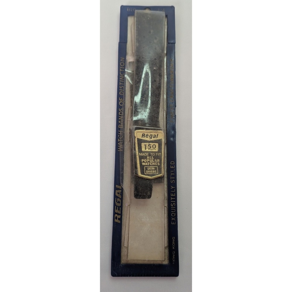 Regal Watch Band Unisex OS Black New Vintage Skin-Diver 150 Replacement Strap